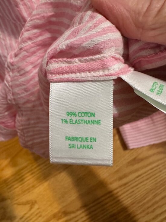 NWT $118 Lilly Pulitzer Sea View Button Down Conch Shell Pink Oxford Stripe S - Picture 4 of 6